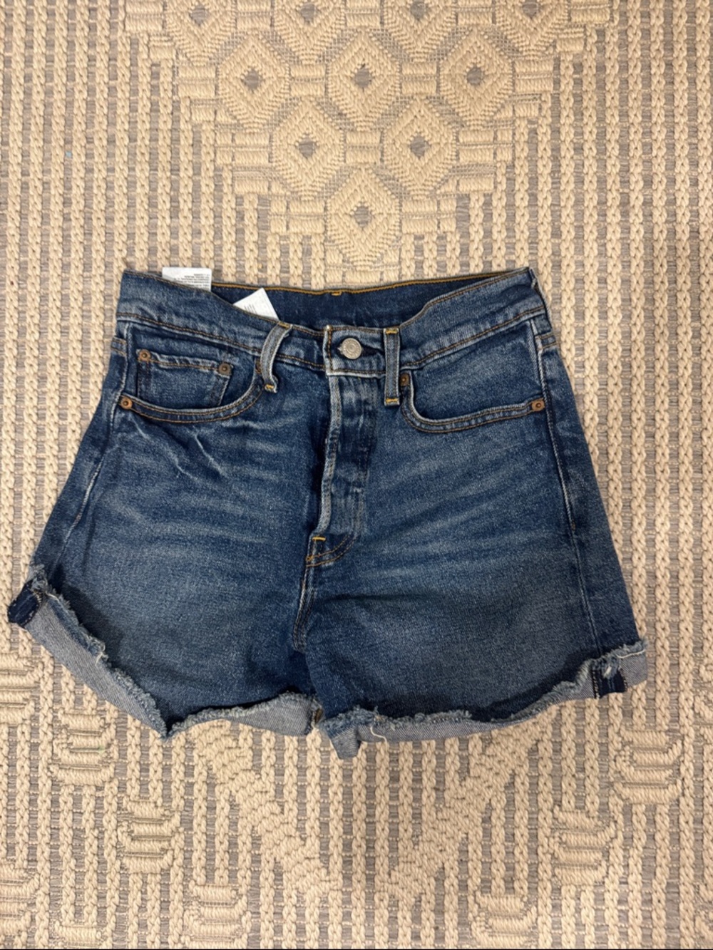 Levi's Vintage Dark Blue Denim Cutoff Shorts